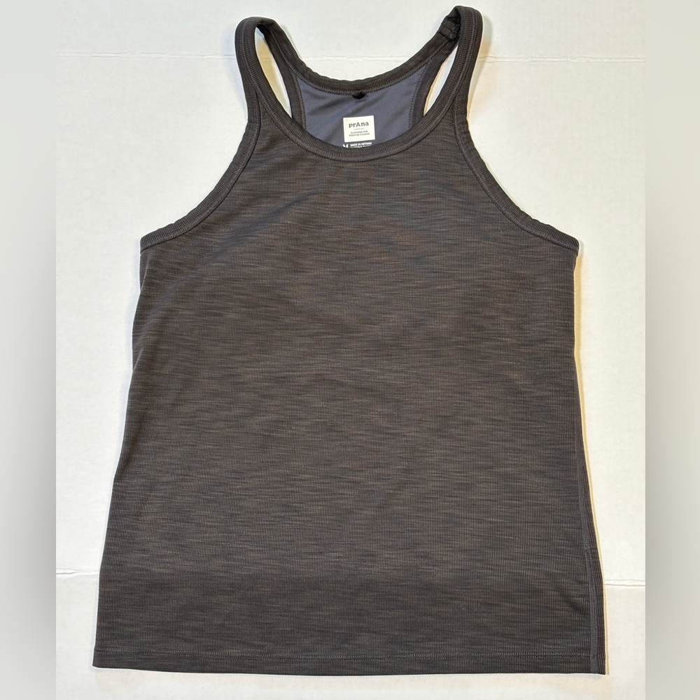 PrAna Active Tank - Built in Bra - Gray/Grey Black Marled - Gym, Hiking , Yoga